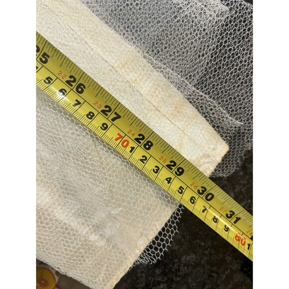Vintage Ivory Net Petticoat Tulle Slip Full Tiered Crinoline Size Small Midi - Picture 6 of 6